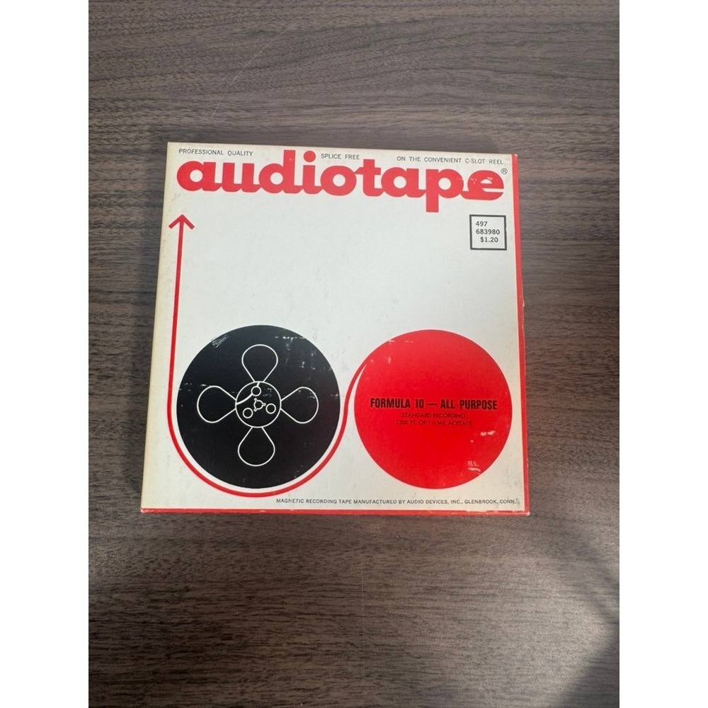VTG Audiotape Formula 10 Reel-to-Reel Tape 1200 ft Original Box Audio Devices‎